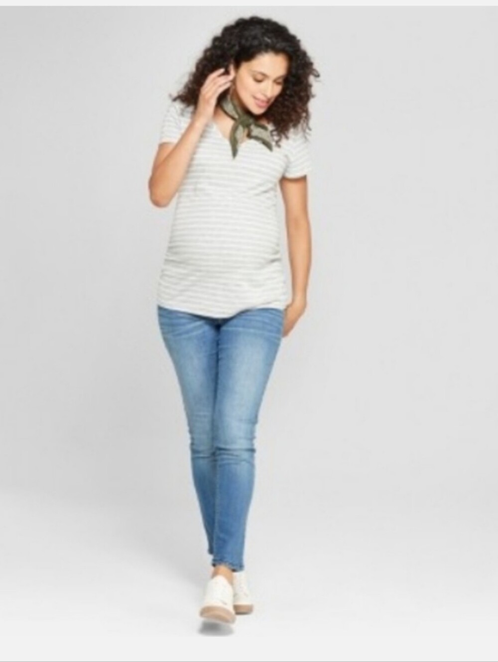 Ingrid & Isabel Light Wash Skinny Maternity Jeans